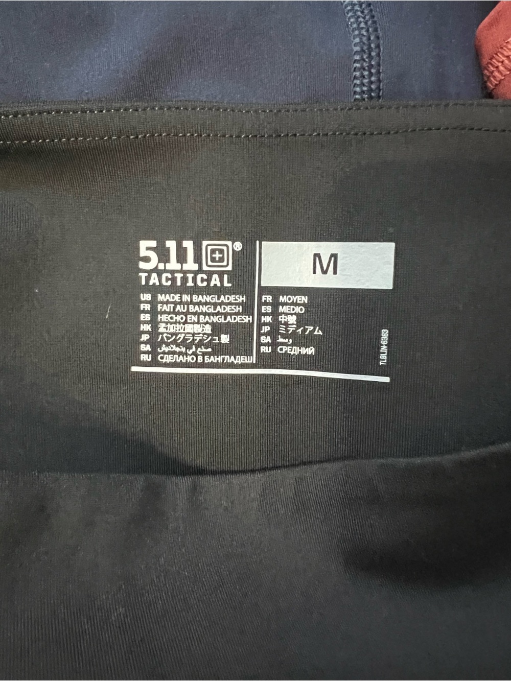 5.11 Tactical Pysical Training Leggings in Navy, Black & Burgundy Sz Medium - Picture 7 of 12